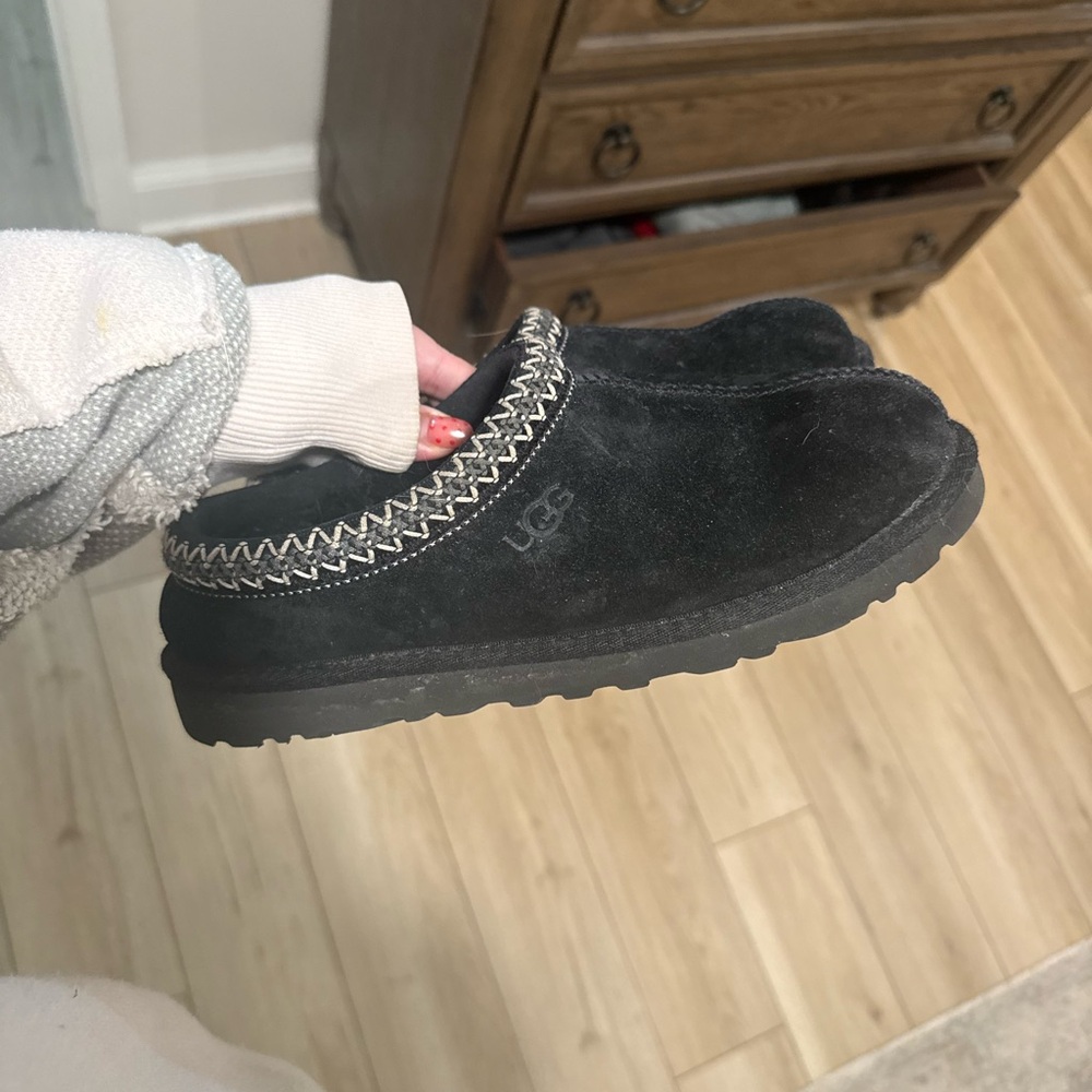 UGG Black Suede Slip-On Shoes